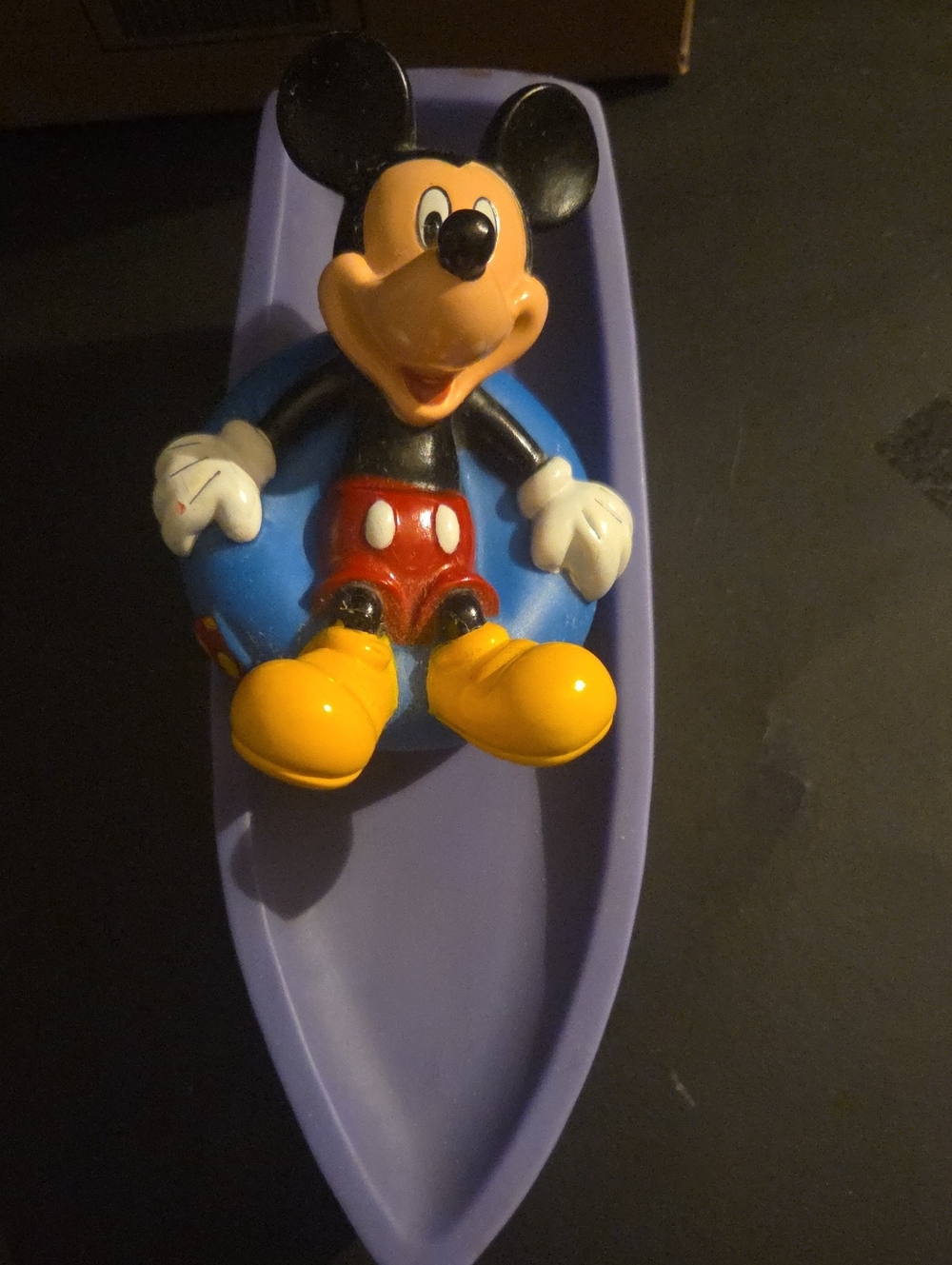 Disney Mickey Mouse Figure On Innertube & Purple Boat
